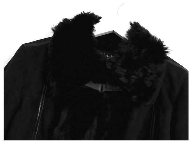 Armani Jeans Kunstleder & Pelz Fliegerjacke - Ansicht 2