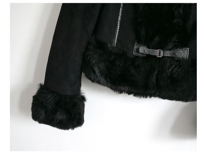 Armani Jeans Kunstleder & Pelz Fliegerjacke - Ansicht 3