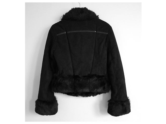 Armani Jeans Kunstleder & Pelz Fliegerjacke - Ansicht 4
