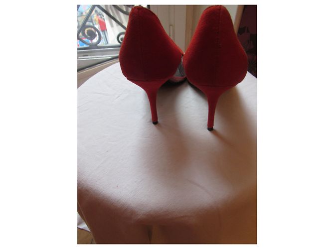 Décolleté Sandro in pelle rossa trasparente 36 Rosso - vista 3