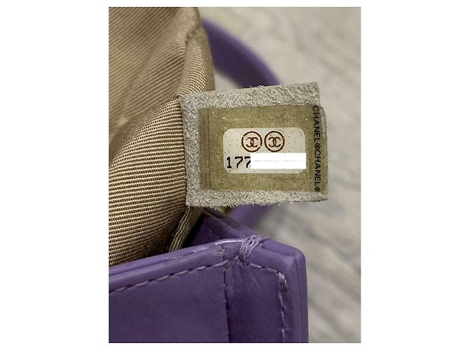 Borsa Chanel Boy Mini Paris-Versailles Porpora Lavanda Gold hardware - vista 9