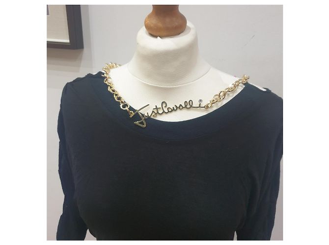 Just Cavalli Schwarzes Cavalli-Kleid mit Kette - Ansicht 12
