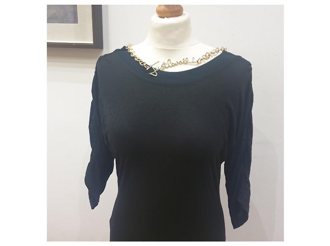 Just Cavalli Schwarzes Cavalli-Kleid mit Kette - Ansicht 13