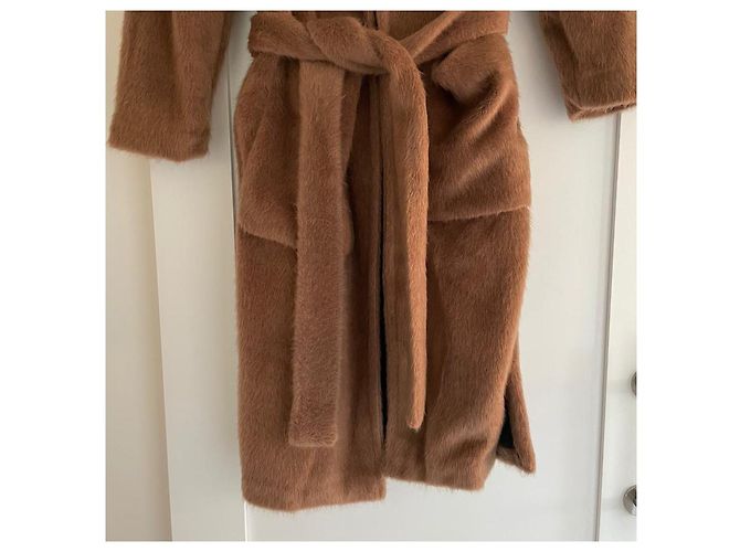 Abrigo esponjoso Zara Camel con cinturón Gr. XXL nuevo con etiqueta Coñac - vista 2