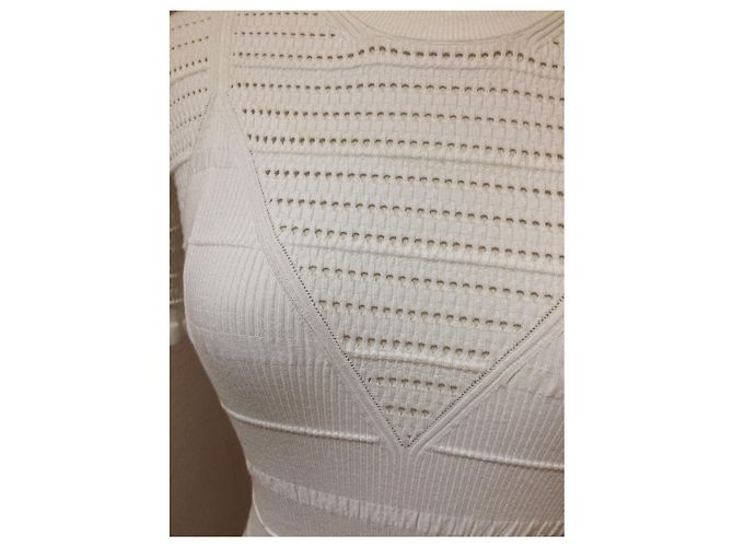 Kenzo Kleid Weiß aus Viskose und Polyester - Ansicht 3