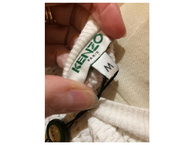 Kenzo Kleid Weiß aus Viskose und Polyester - Ansicht 5