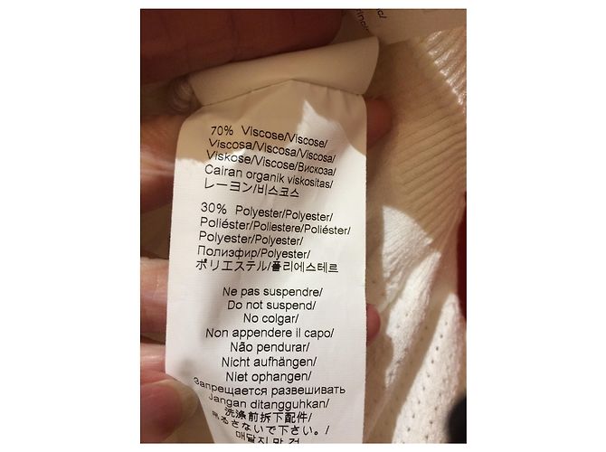 Kenzo Kleid Weiß aus Viskose und Polyester - Ansicht 7