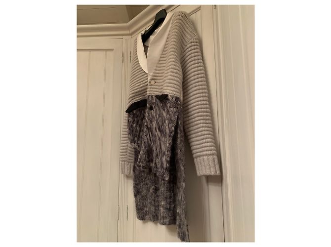 Abrigo de mohair gris Vionnet - vista 10