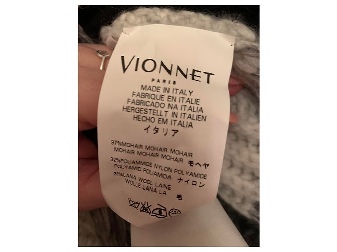 Abrigo de mohair gris Vionnet - vista 4