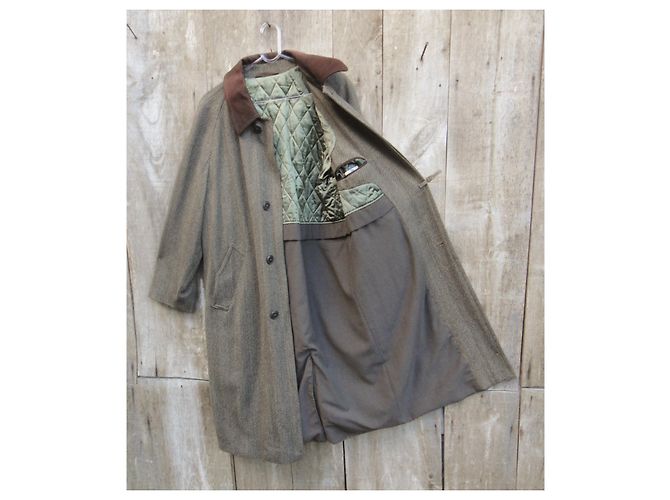 Hugo Boss brown wool herringbone coat size 44 - view 3
