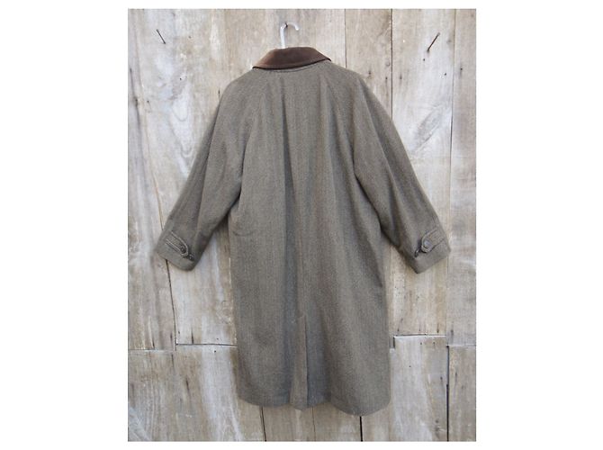 Hugo Boss brown wool herringbone coat size 44 - view 6