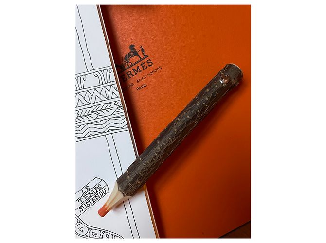 Libro para colorear Hermès + lápiz Hermès Blanco Naranja - vista 10