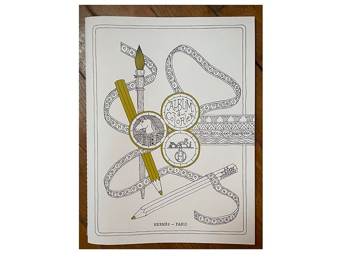 Libro para colorear Hermès + lápiz Hermès Blanco Naranja - vista 6