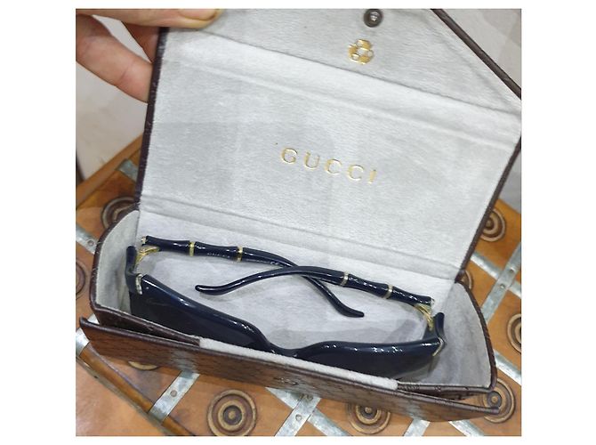 Gafas de sol de bambú Gucci Negro - vista 11