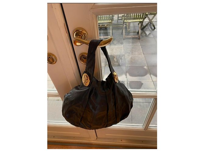 Borsa a mano Gucci Hysteria in pelle nappa nera Nero - vista 4