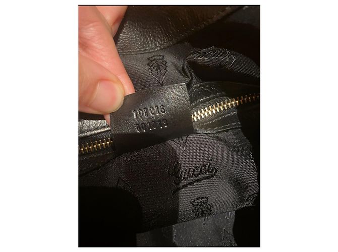 Borsa a mano Gucci Hysteria in pelle nappa nera Nero - vista 5