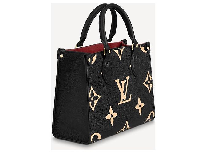 Louis Vuitton Onthego PM Tote Bag in Pelle Nera Nero - vista 2