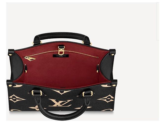 Louis Vuitton Onthego PM Tote Bag in Pelle Nera Nero - vista 3