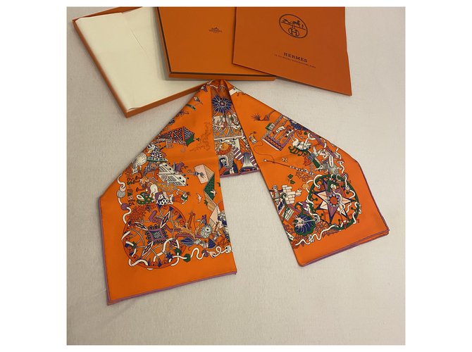 Hermès Carré 90 Arancione - vista 4