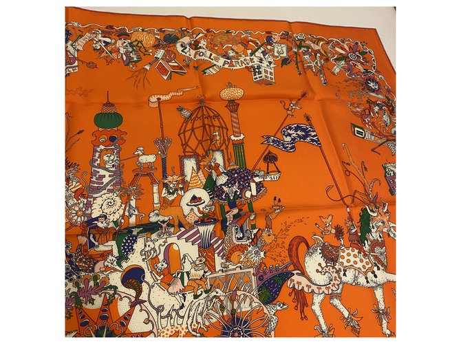 Hermès Carré 90 Arancione - vista 5