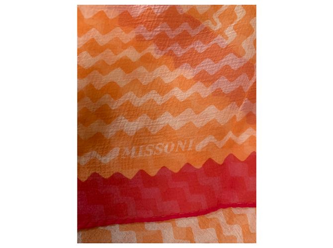 Missoni Seidenschal Orange Fuchsia Fuschia - Ansicht 3