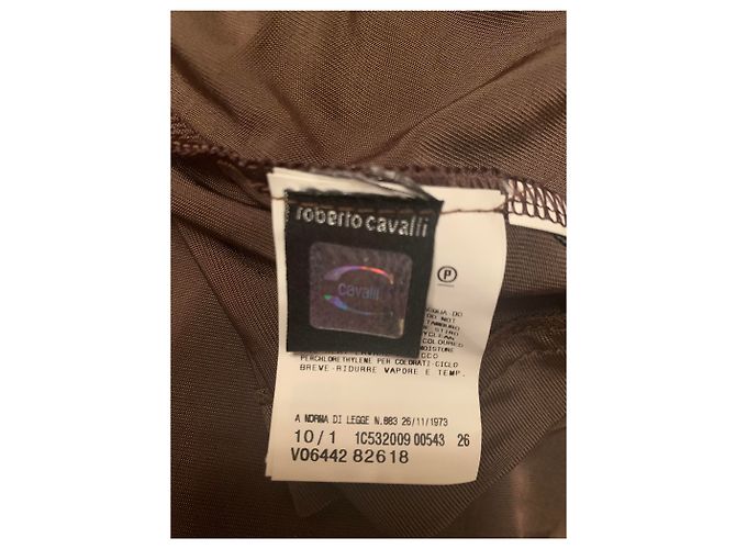 Vestito lungo monospalla Just Cavalli Marrone Chiaro Viscosa - vista 5
