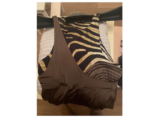 Vestito lungo monospalla Just Cavalli Marrone Chiaro Viscosa - vista 8
