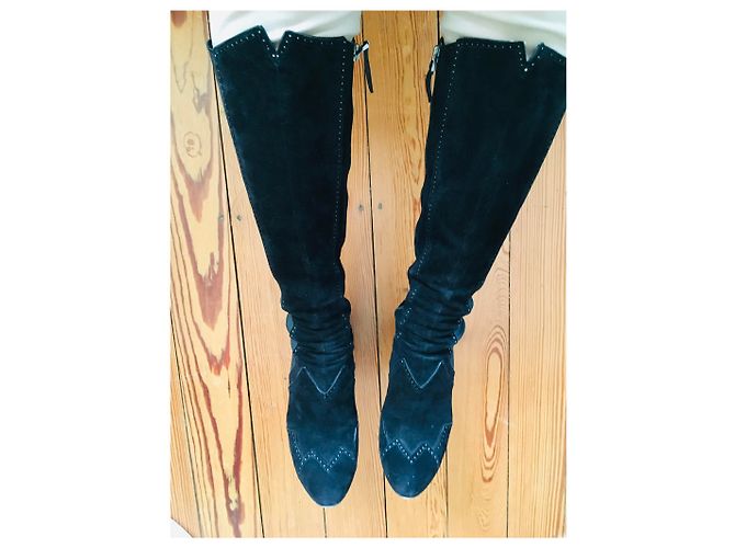 Botas Alaïa de cuero negro 38 - vista 12