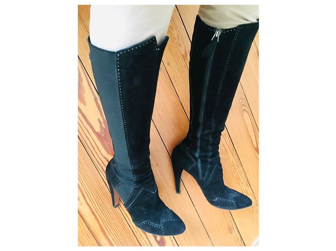 Botas Alaïa de cuero negro 38 - vista 2