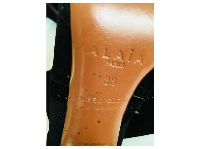 Botas Alaïa de cuero negro 38 - vista 8