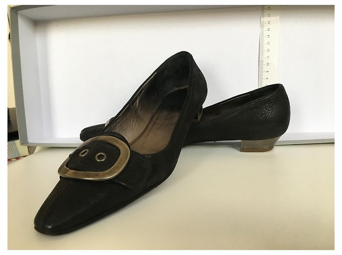 Mules Prada in pelle nera 38 Nero Silver hardware - vista 10