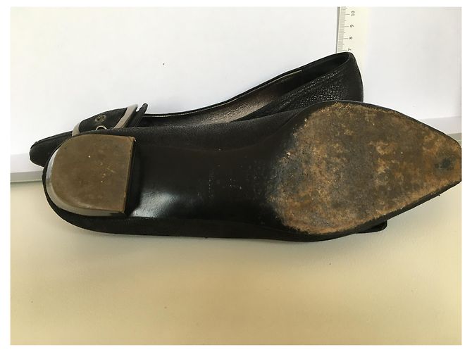 Mules Prada in pelle nera 38 Nero Silver hardware - vista 6