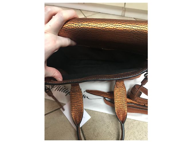 3.1 Phillip Lim Pashli Borsa in pelle bronzo media - vista 10