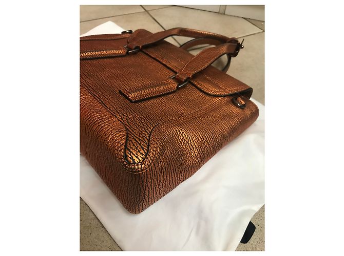 3.1 Phillip Lim Pashli Borsa in pelle bronzo media - vista 16