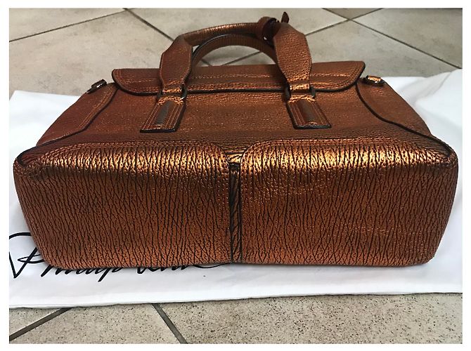 3.1 Phillip Lim Pashli Borsa in pelle bronzo media - vista 17