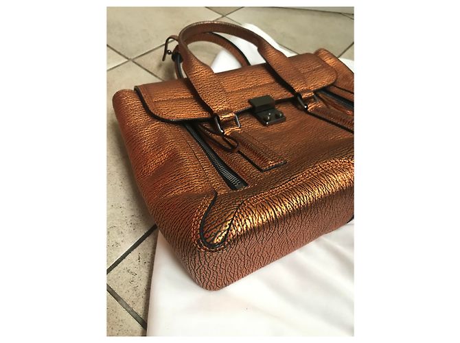 3.1 Phillip Lim Pashli Borsa in pelle bronzo media - vista 18