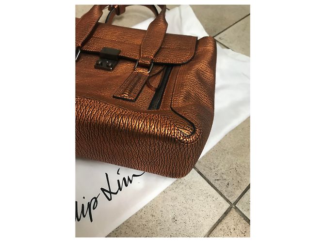 3.1 Phillip Lim Pashli Borsa in pelle bronzo media - vista 19
