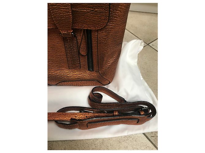 3.1 Phillip Lim Pashli Borsa in pelle bronzo media - vista 3