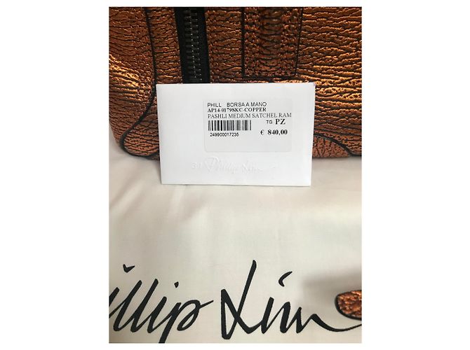 3.1 Phillip Lim Pashli Borsa in pelle bronzo media - vista 5