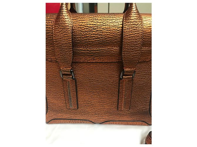 3.1 Phillip Lim Pashli Borsa in pelle bronzo media - vista 8