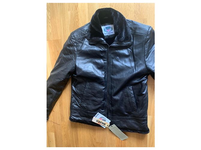 Autre Marque Para Shooting Lammfelljacke Schwarz - Ansicht 5