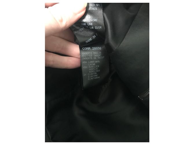 Giacca biker Neil Barrett in pelle nera e blu XS Nero - vista 11