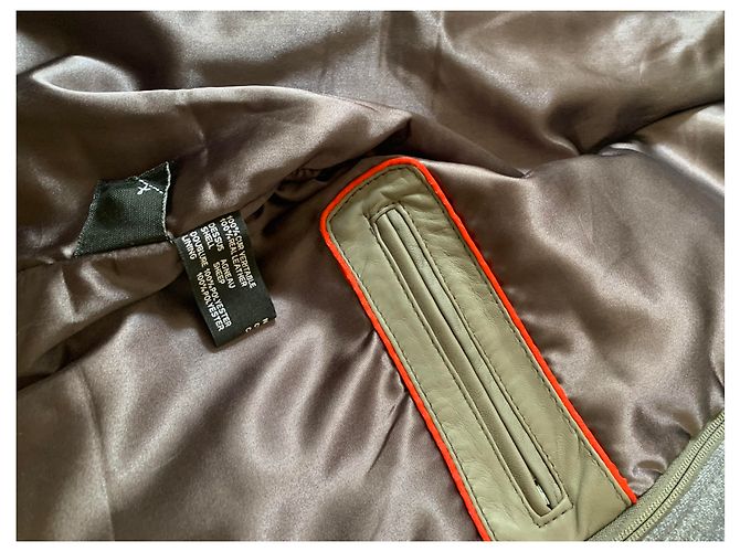 Autre Marque Graue Lammfelljacke mit abnehmbarer Kapuze - Ansicht 3