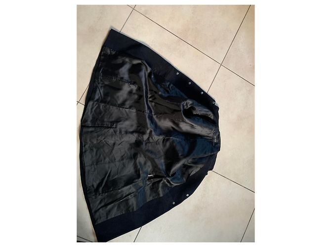 Abrigo Zara Negro de Tela M - vista 4