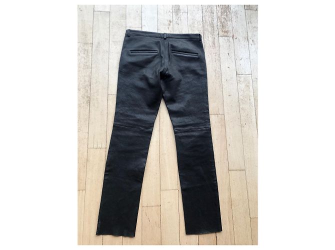Isabel Marant Lamm Lederhose Schwarz - Ansicht 2