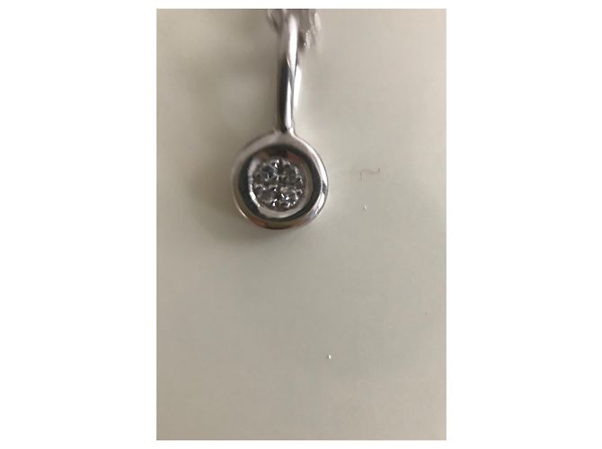 Djula Solitaire Anhänger und Kette. Einsamer Ring Silber - Ansicht 3