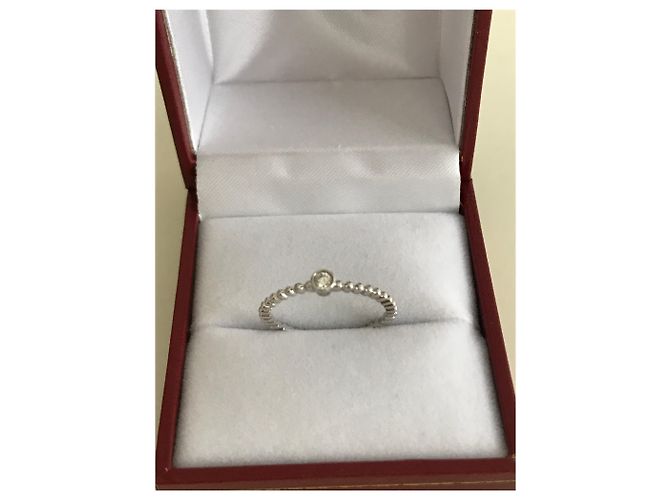 Djula Solitaire Anhänger und Kette. Einsamer Ring Silber - Ansicht 4