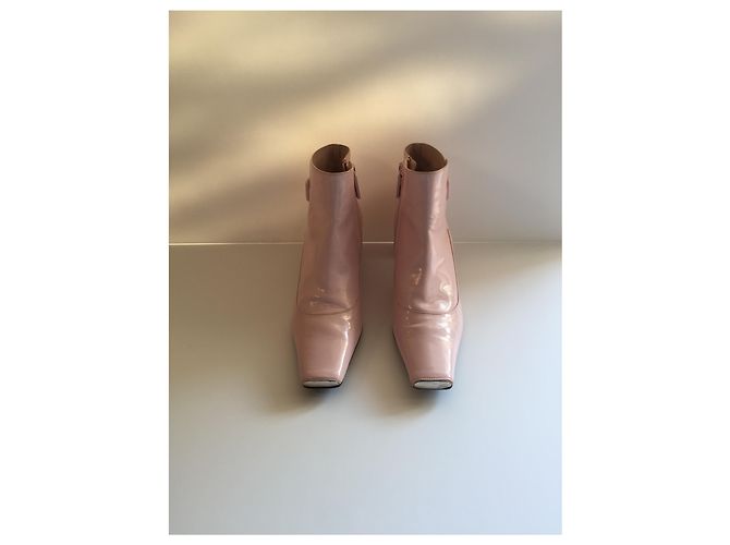 Botines Louis Vuitton de charol rosa 38 - vista 7