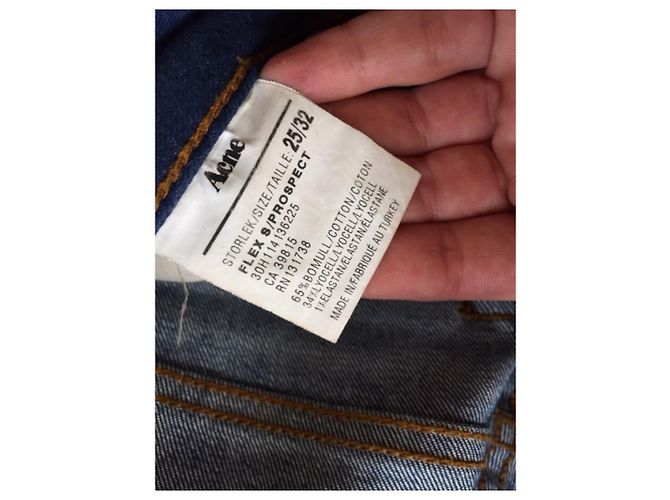 Jeans Acne in denim blu - vista 3