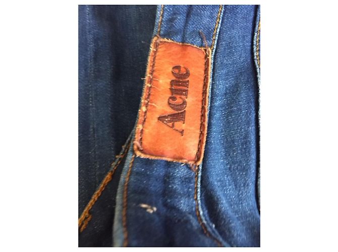 Jeans Acne in denim blu - vista 4